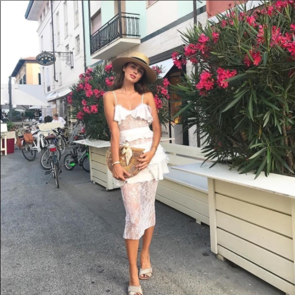 FOR LOVE AND LEMONS COSMIC MIDI DRESS